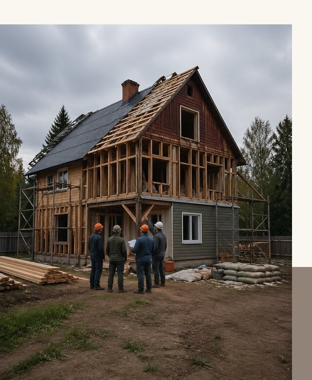 Реконструкция дачного дома в Мегионе под ключ с проектом