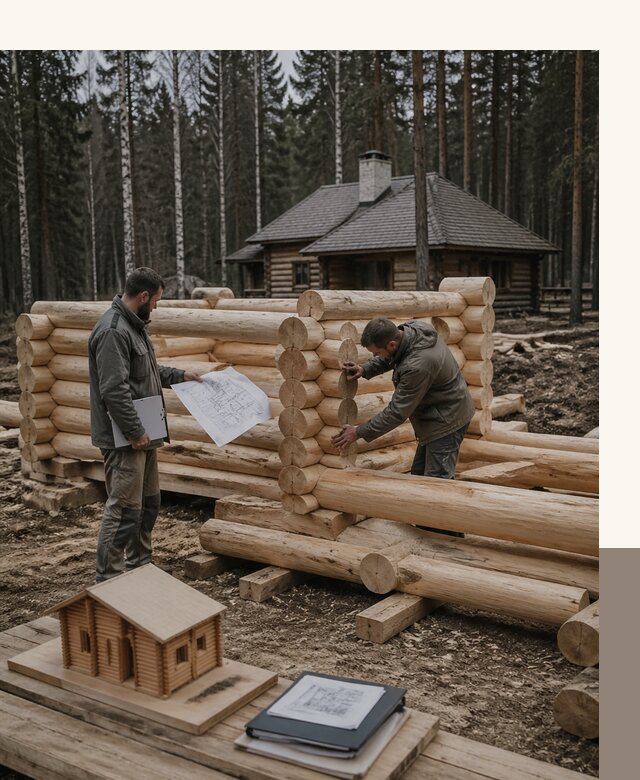 Проектирование и строительство домов из бревна в Мегионе